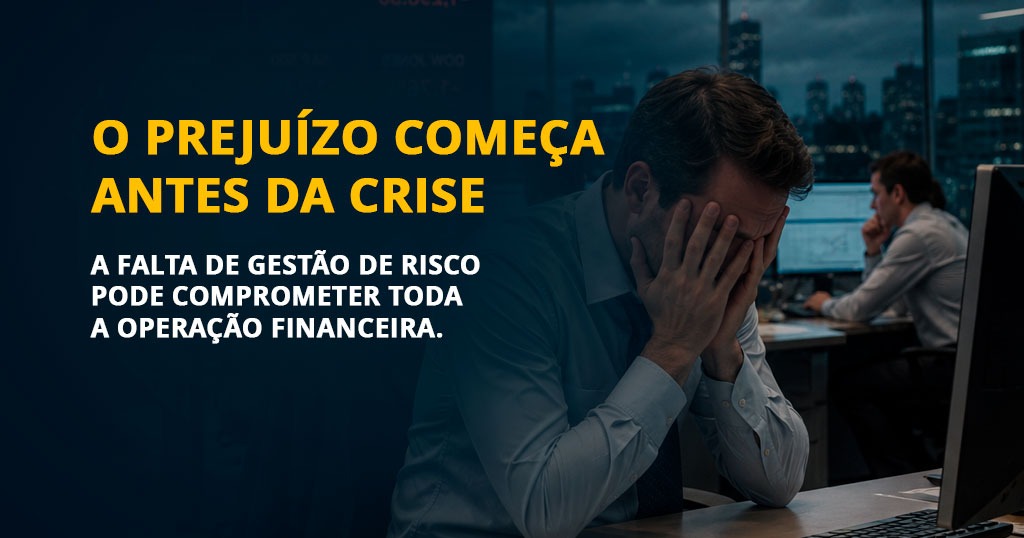 Empresa do mercado financeiro enfrentando impactos causados pela ausência de gestão de risco estruturada, destacando compliance e prevenção financeira com a NetTrader.
