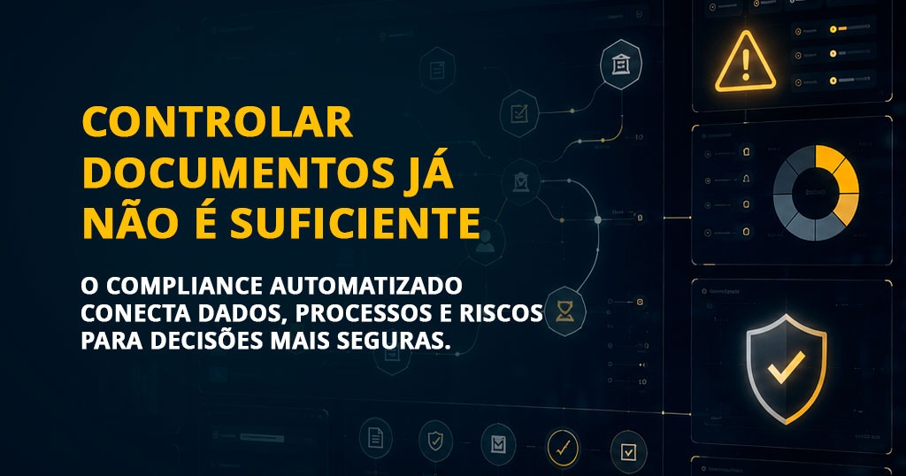 Equipe utilizando compliance automatizado para monitorar processos, riscos e documentos de forma integrada.