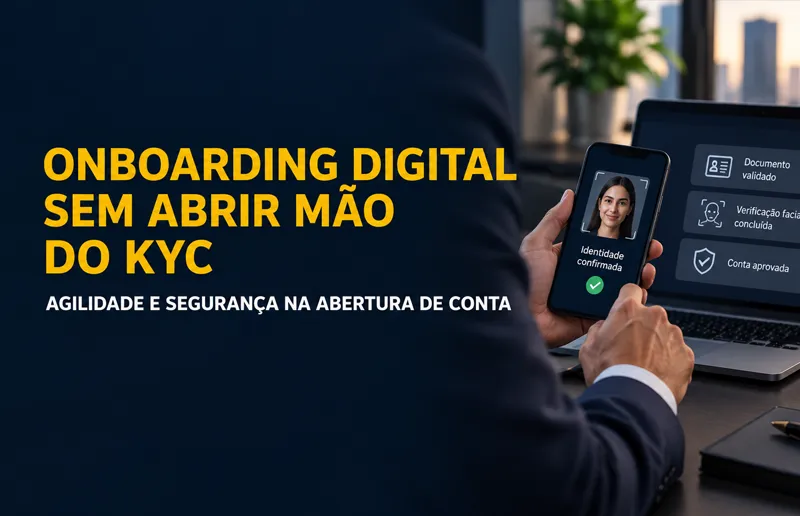 Onboarding digital para corretoras com validacao de identidade e kyc para abertura de conta